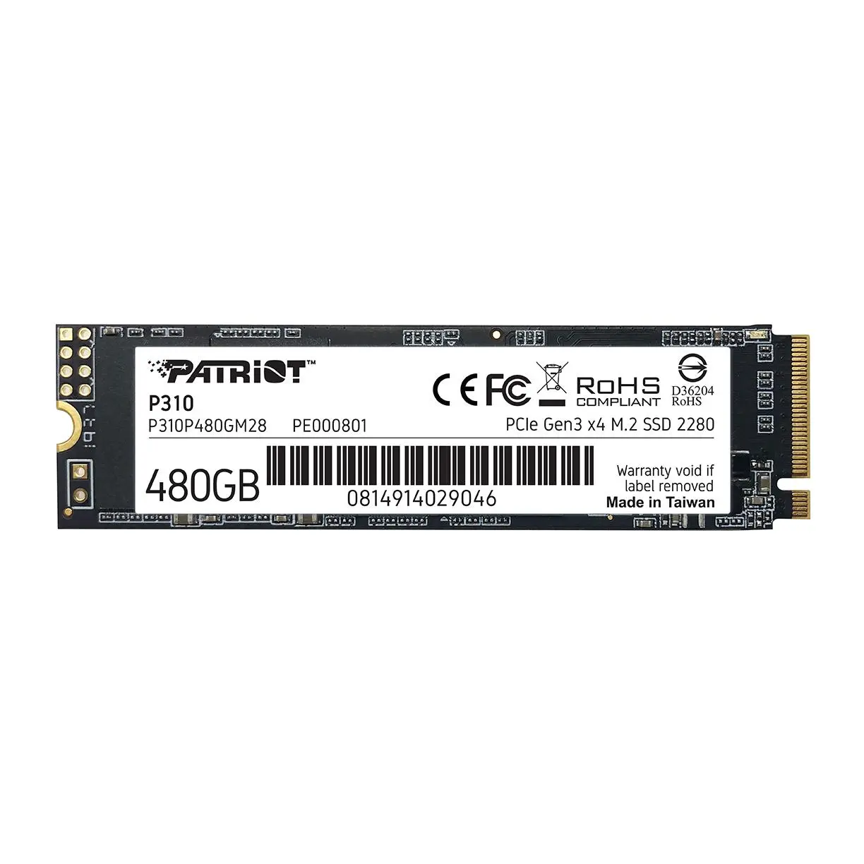 PATRIOT P310/480GB/SSD/M.2 NVMe/5R