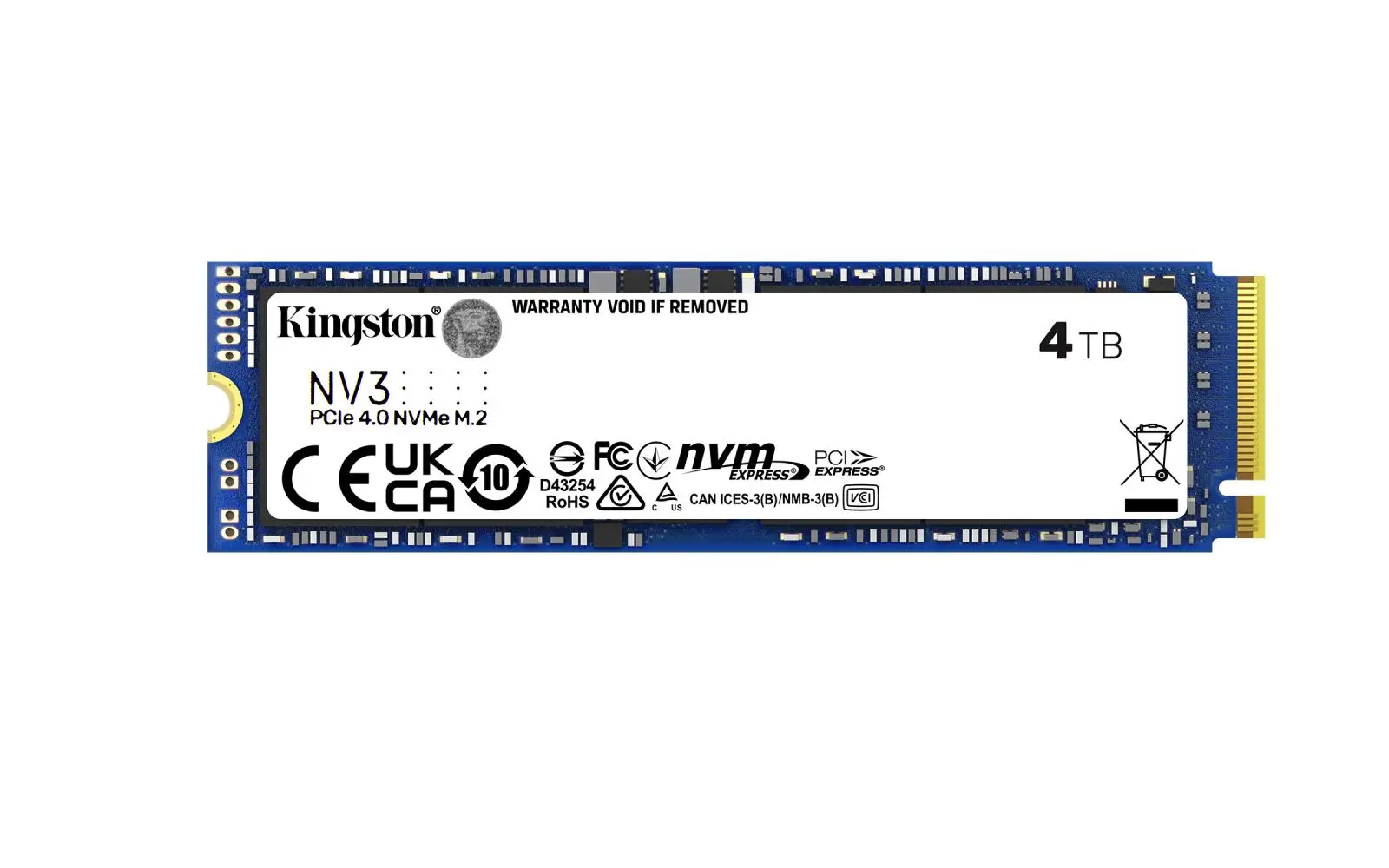 Kingston NV3/4TB/SSD/0/SAS/M.2 NVMe/5R SNV3S/4000G