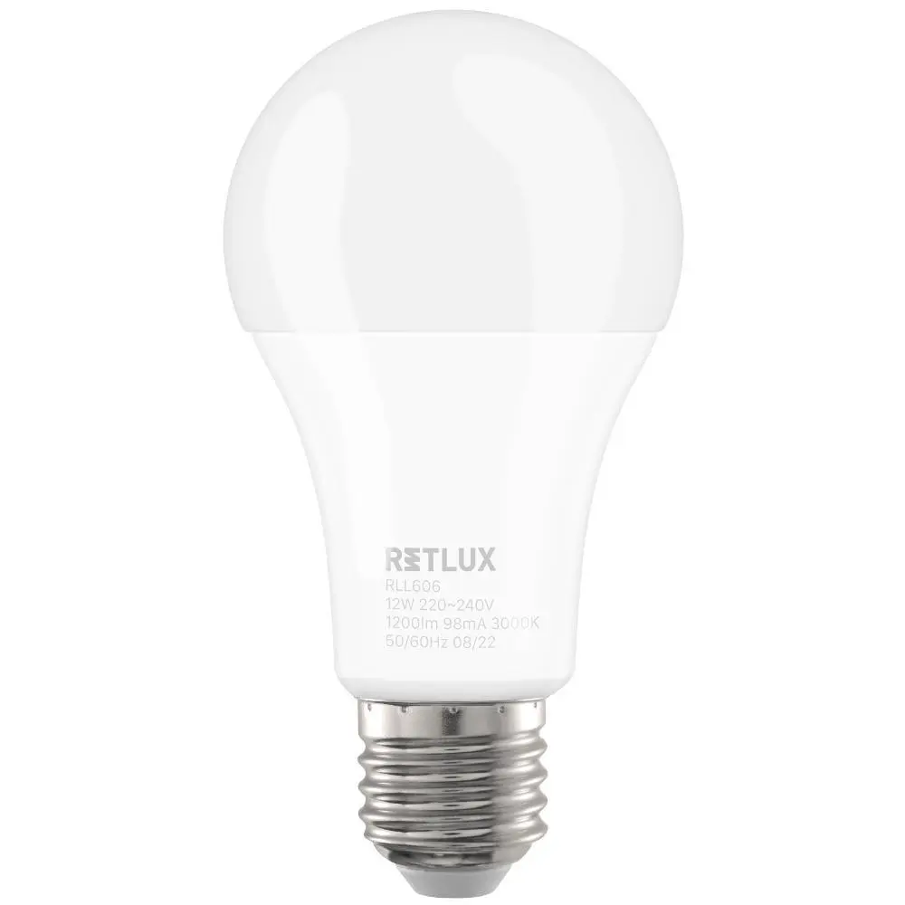RLL 606 A60 E27 bulb 12W WW D RETLUX