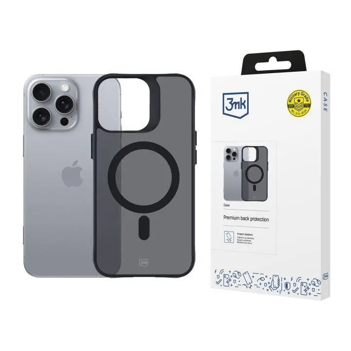3mk Smoke MagCase pro iPhone 16 Pro Max černý