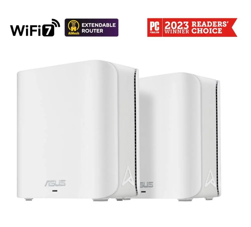 ASUS ZenWifi BD4 2-pack, WiFi7 Extendable Router, AiMesh, 2x WAN/LAN