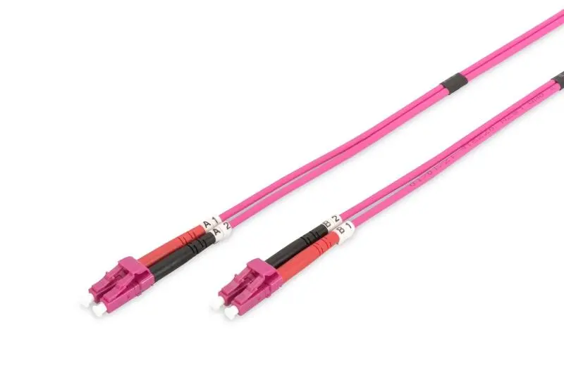 DIGITUS Fiber Optic Patch Cord, LC to LC, Multimode OM4 - 50/125 µ, Duplex Length 5m