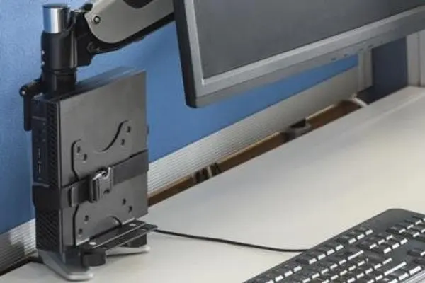DIGITUS Multifunkční držák stolního počítače pro stolní svorky nebo mezi držáky VESA, VESA 75x75, 100x100
