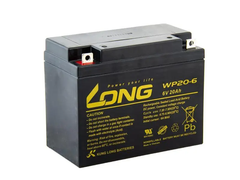 Avacom Long 6V 20Ah olověný akumulátor F3 (WP20-6)
