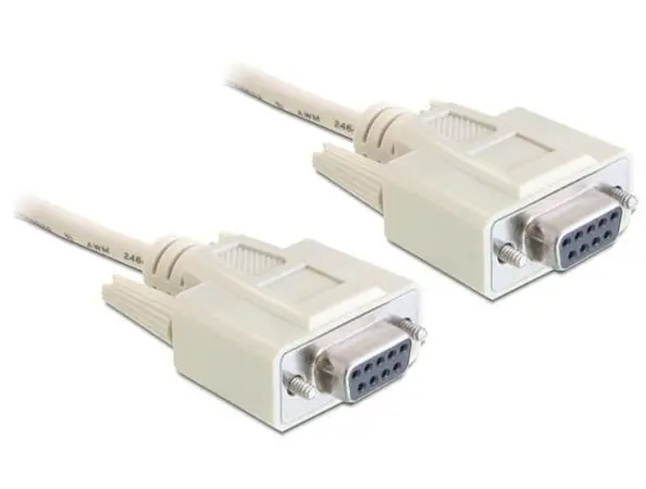 Delock sériový kabel Null modem 9 pin samice/samice 3 m