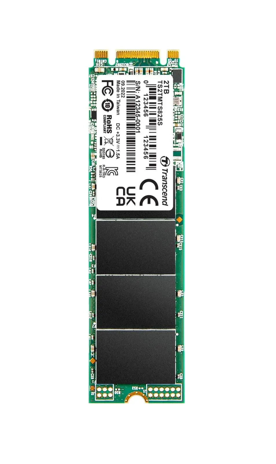 TRANSCEND SSD 825S 2TB, M.2 2280 SSD, SATA3 B+M Key, TLC TS2TMTS825S