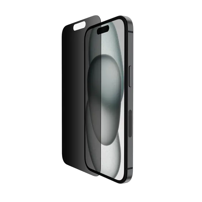Belkin SCREENFORCE TemperedGlass Privacy Anti-Microbial ochranné privátní sklo pro iPhone 15 / 14 Pro