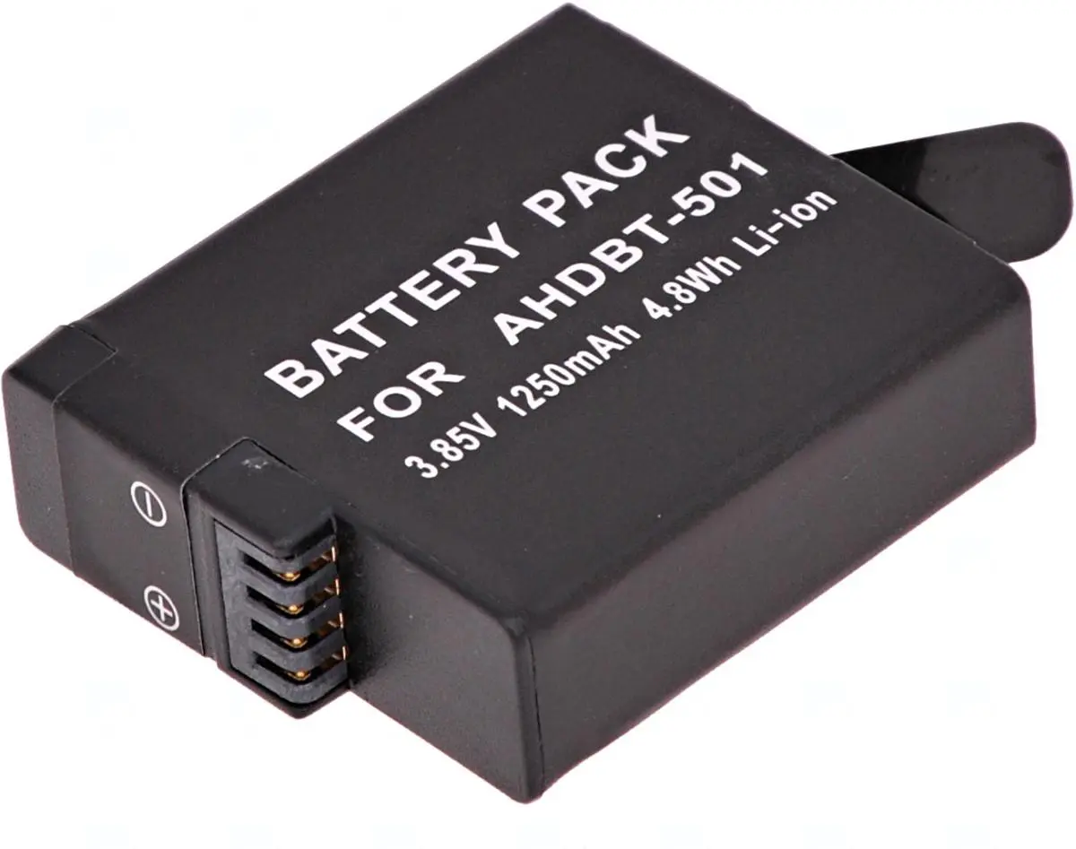 Baterie T6 Power pro GoPro Hero5, Hero6 Black, AHDBT-501, AABAT-001, 601-10197-000, 1250mAh, 4,8Wh