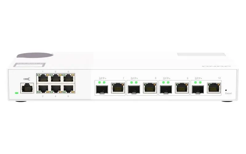 QNAP řízený switch QSW-M2106-4C (6x 2,5GbE RJ45 a 4x kombinované 10GbE SFP+ / 10GbE RJ-45)