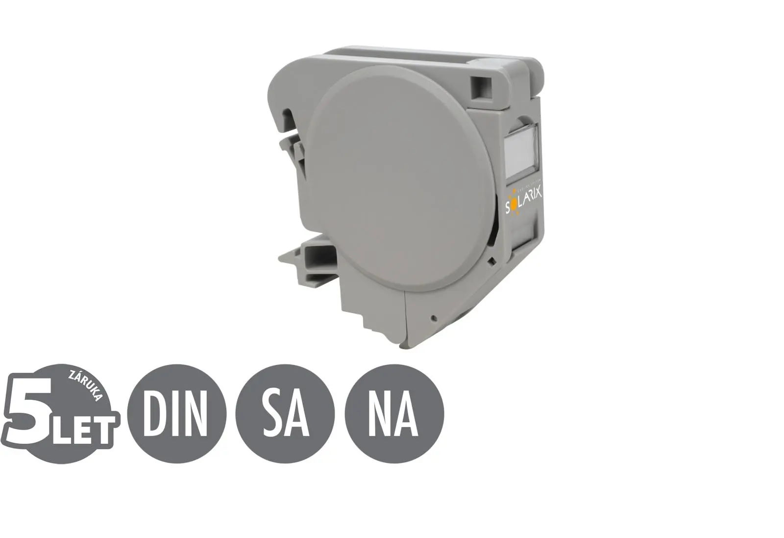 Držák keystonu 1 x RJ45 na DIN lištu šedý