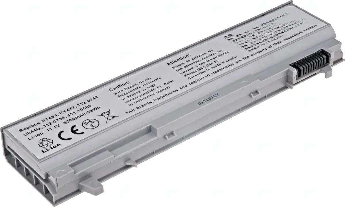 Baterie T6 Power pro Dell Latitude E6400, E6410, E6500, E6510, Precision M4400, 5200mAh, 58Wh, 6cell