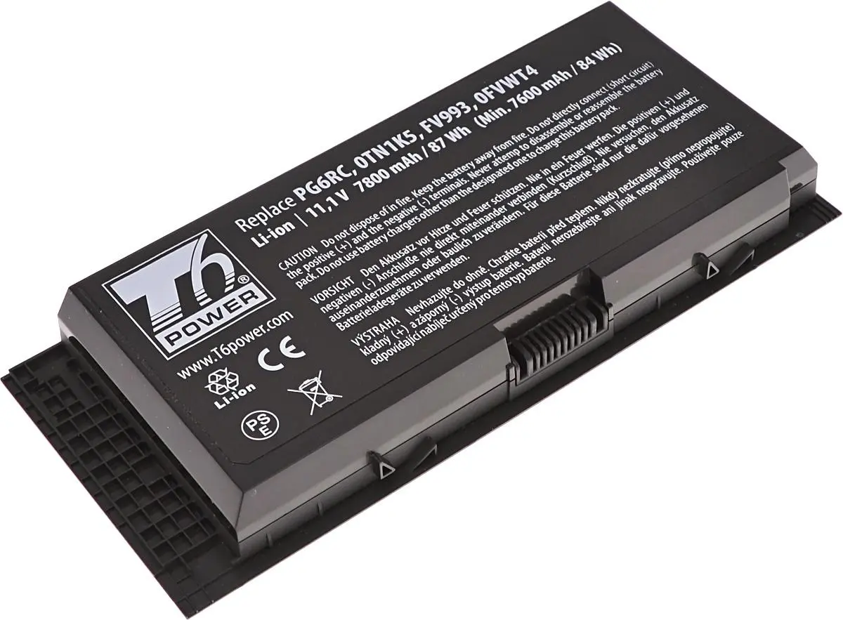 Baterie T6 Power pro Dell Precision M6700, M6800, M4800, 7800mAh, 87Wh, 9cell