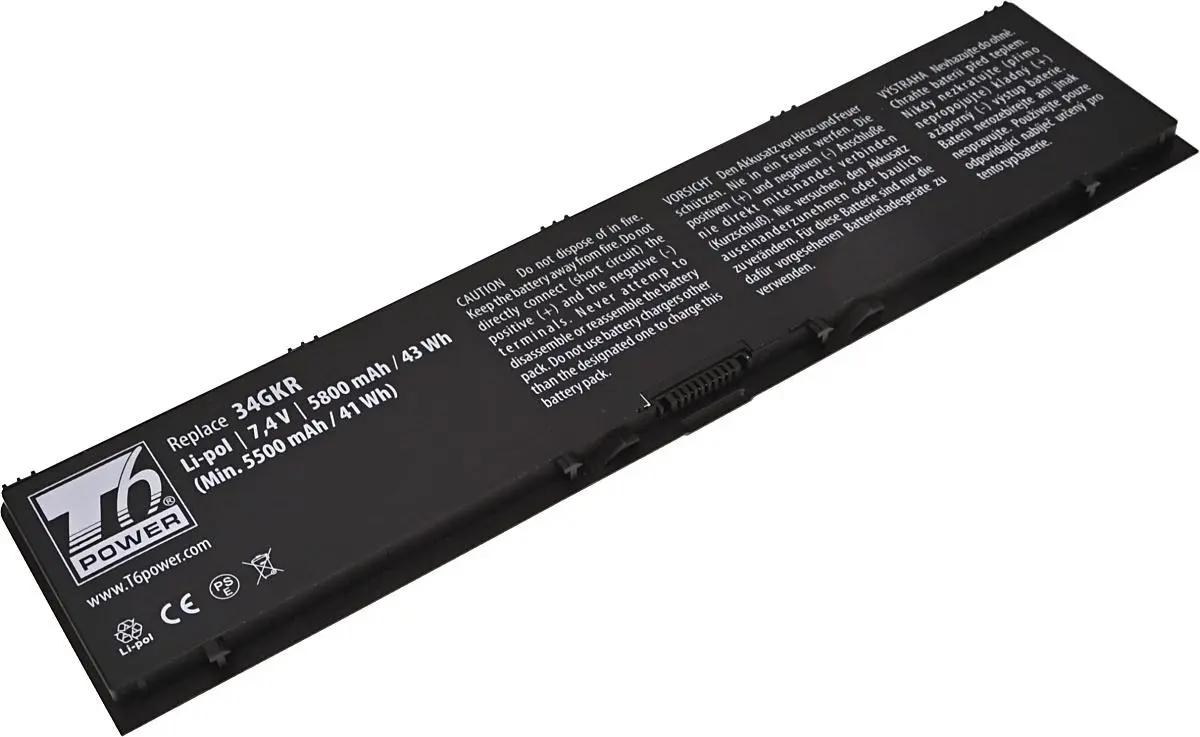 Baterie T6 power Dell Latitude E7440, 4cell, 5800mAh, Li-Pol - neoriginální