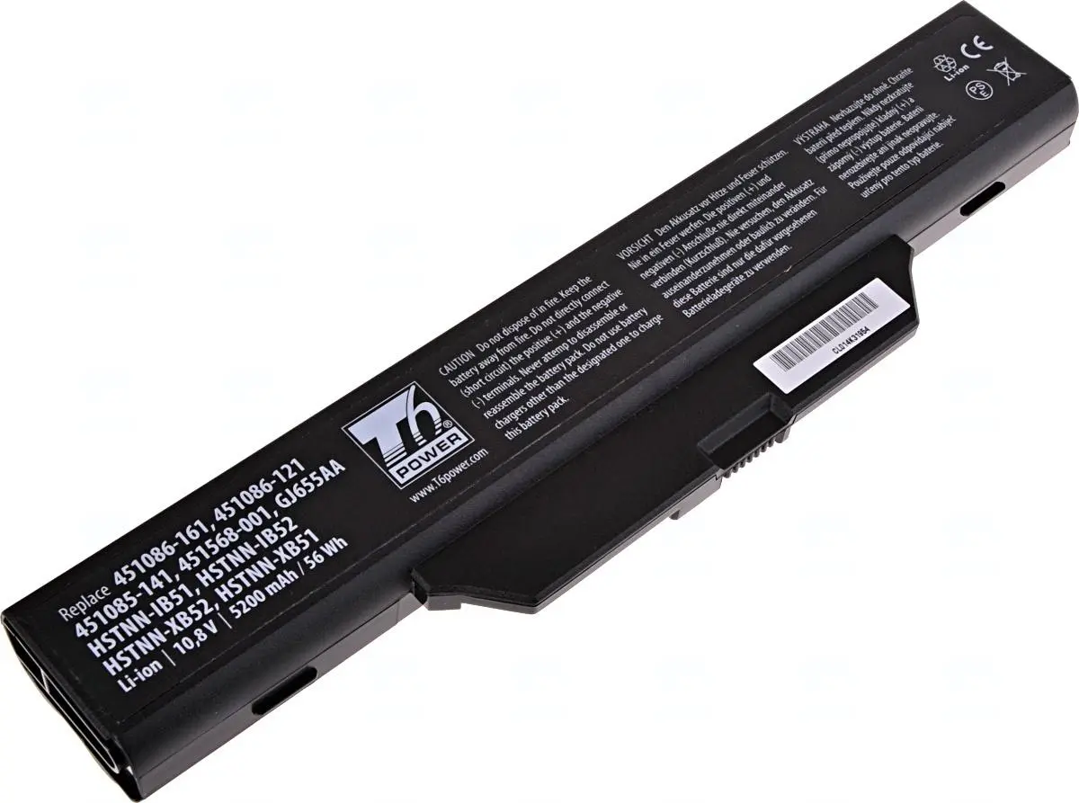 Baterie T6 Power pro HP Compaq 6530s, 6535s, 6720s, 6730s, 6735s, 6820s, 6830s, 5200mAh, 56Wh, 6cell