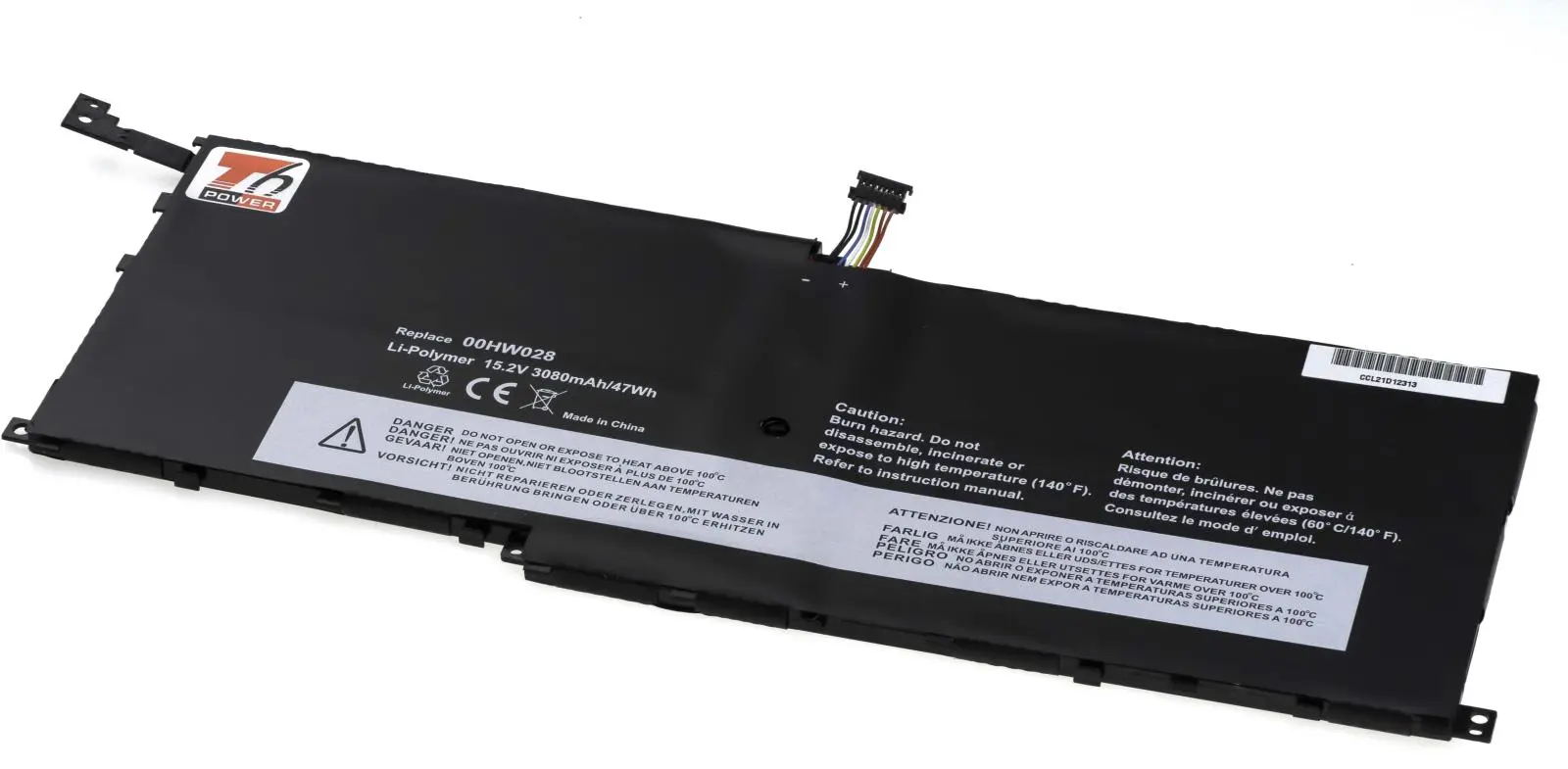 Baterie T6 Power pro Lenovo ThinkPad X1 Carbon 4th Gen, X1 Yoga, 3080mAh, 47Wh, 4cell, Li-Pol