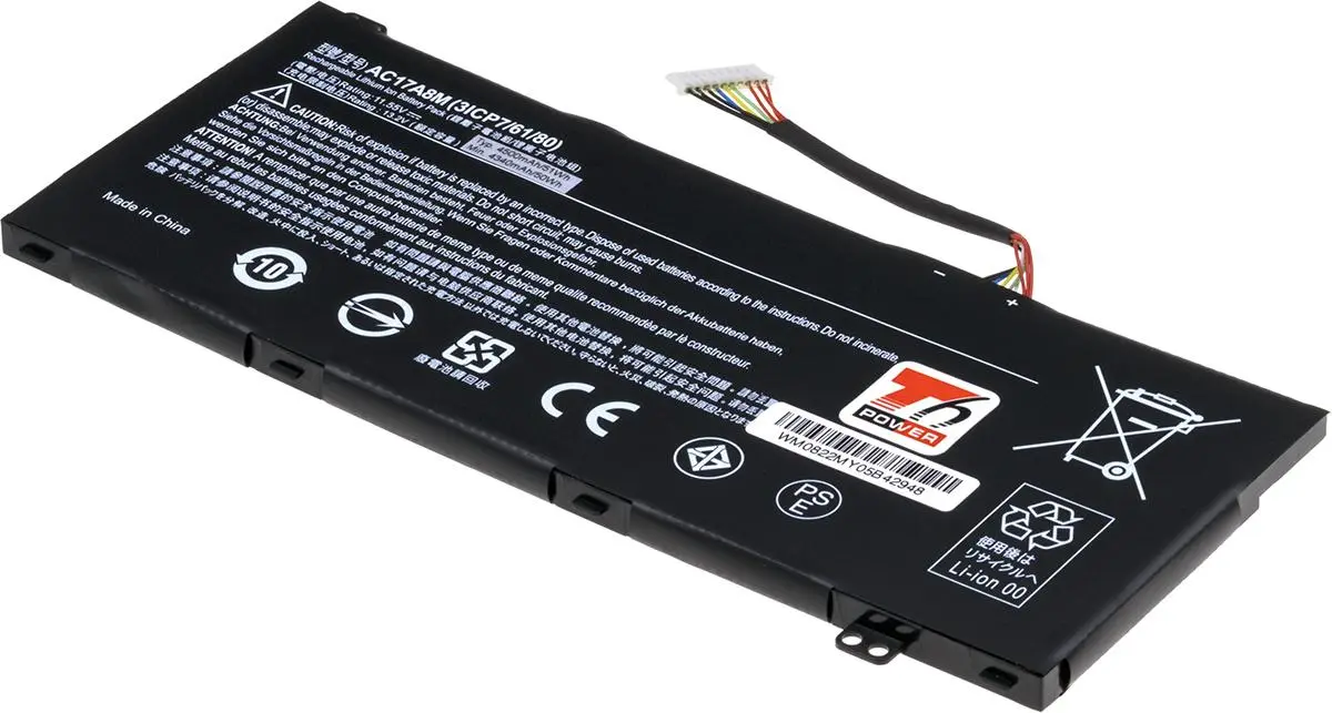 Baterie T6 Power pro Acer Spin SP314-51, SP314-52, TravelMate X314-51, 5360mAh, 61Wh, 3cell, Li-pol