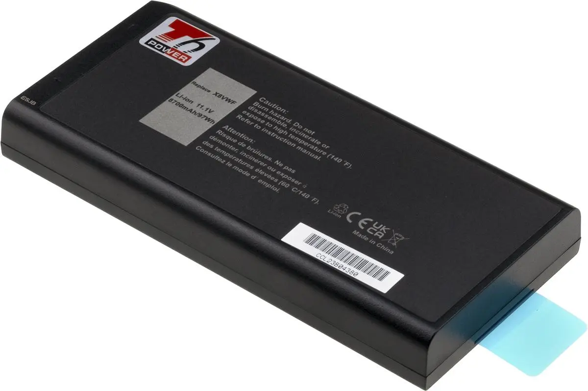 Baterie T6 Power Dell Latitude 14 5404, 5414, 14 7404, 7414 Rugged, 8700mAh, 97Wh, 9cell, Li-ion