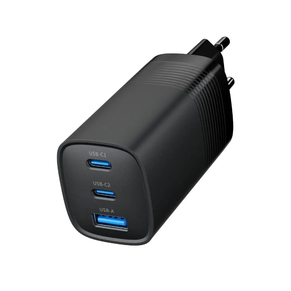 GEMBIRD PD nabíječka 1xUSB-A 2xUSB-C 67W černá