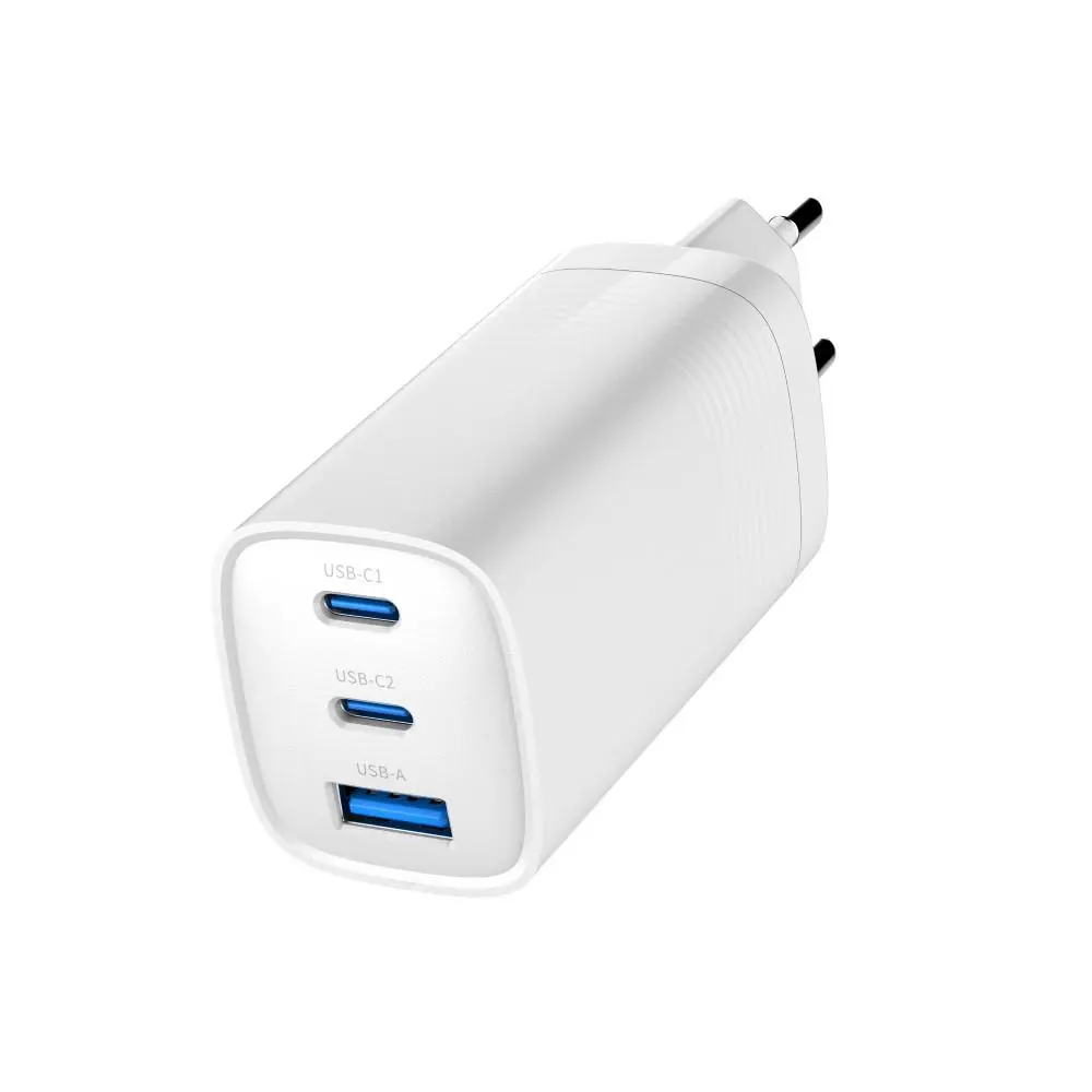 GEMBIRD PD nabíječka 1xUSB-A 2xUSB-C 67W bilá