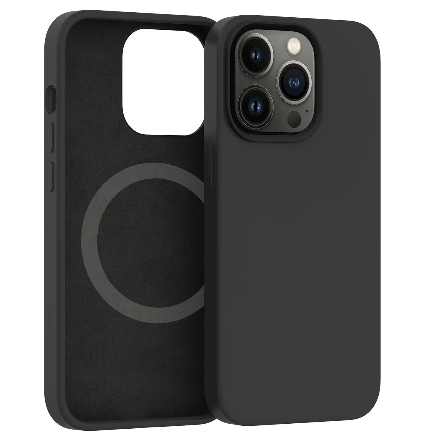 ER POWER Silikonový kryt CARNEVAL SNAP pro iphone 14 Pro Max s MagSafe - Černá