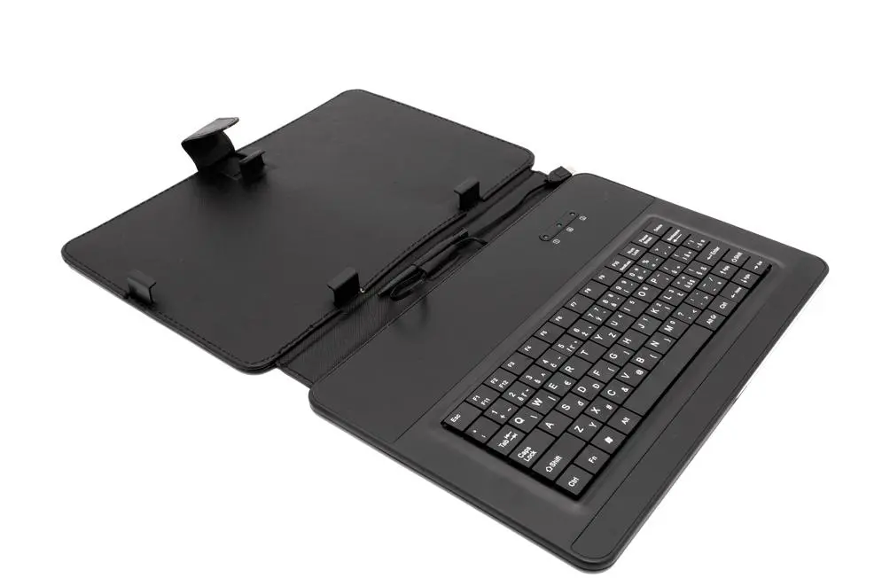 AIREN AiTab Leather Case 4 with USB Keyboard 10" BLACK (CZ/SK/DE/UK/US.. layout), Leather Case 4 10B
