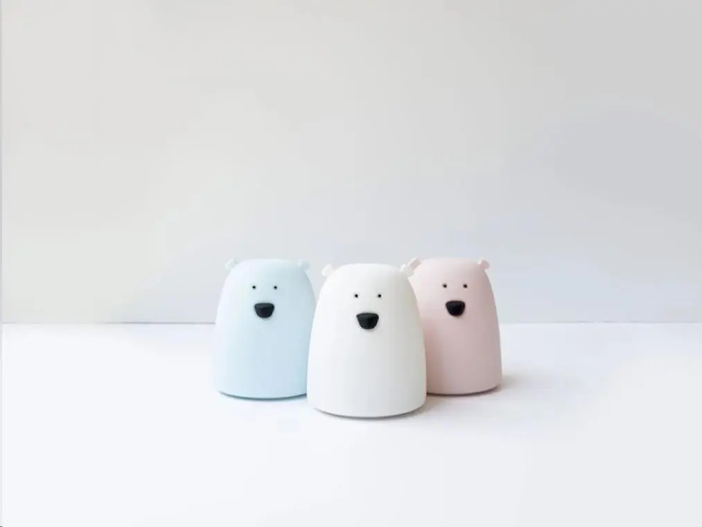 Rabbit & Friends Dotyková přenosná lampička medvídek | Bílá