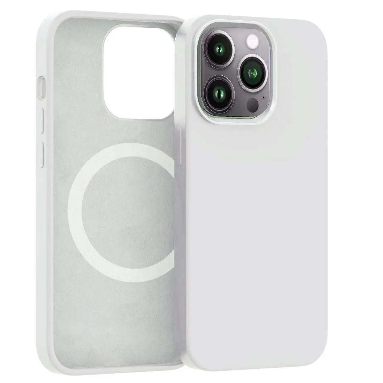 ER POWER Silikonový kryt CARNEVAL SNAP pro iPhone 14 Pro s MagSafe - bílá