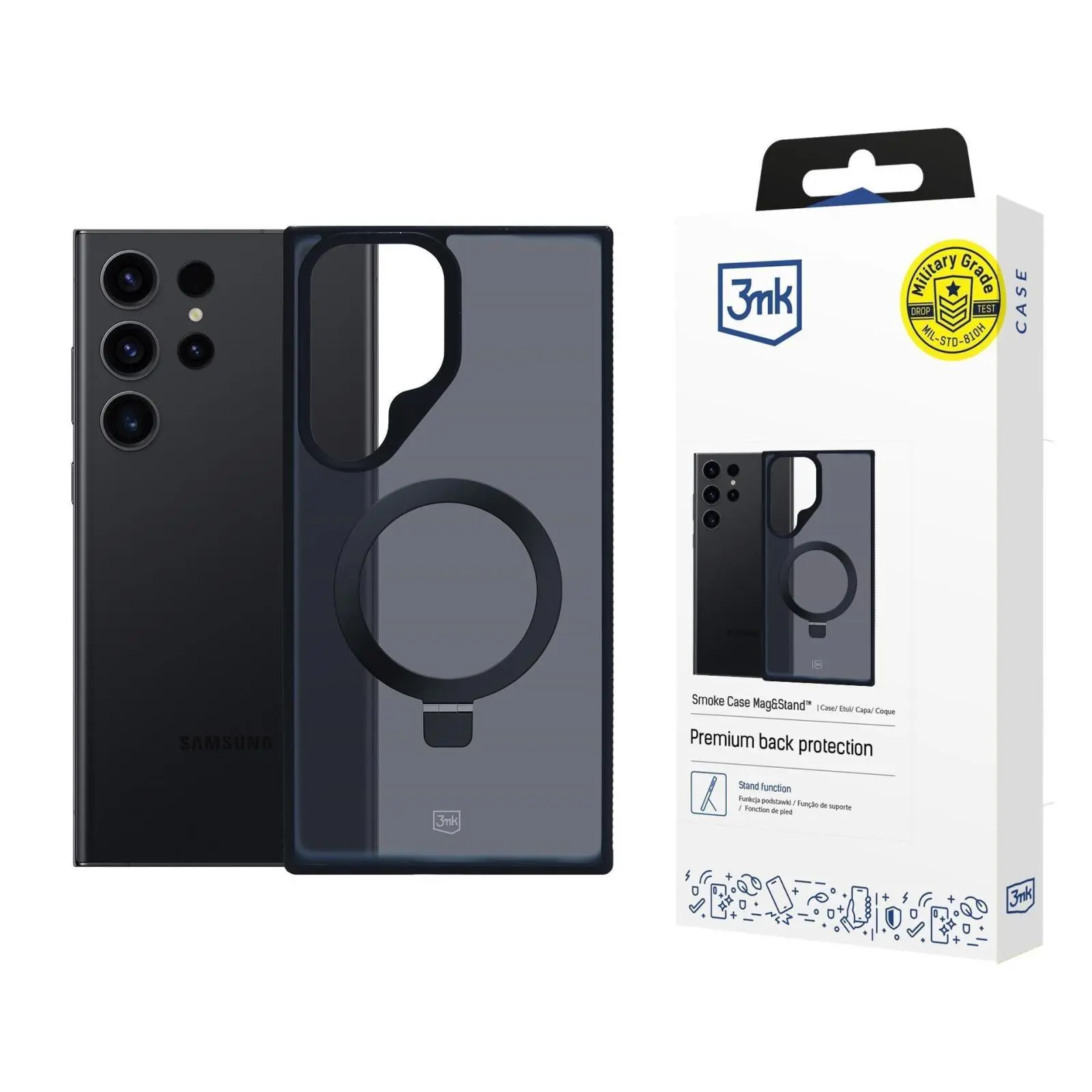 3mk ochranný kryt Smoke Case Mag&Stand pro Samsung Galaxy S25 Ultra