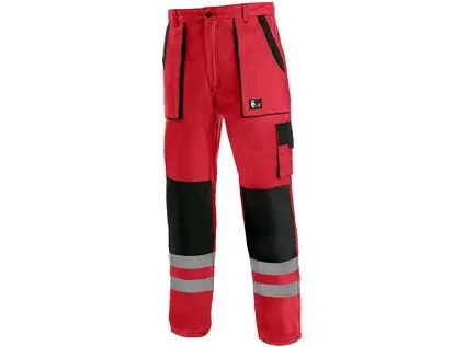 Kalhoty CXS LUXY BRIGHT, pánské, červeno-černé, 54