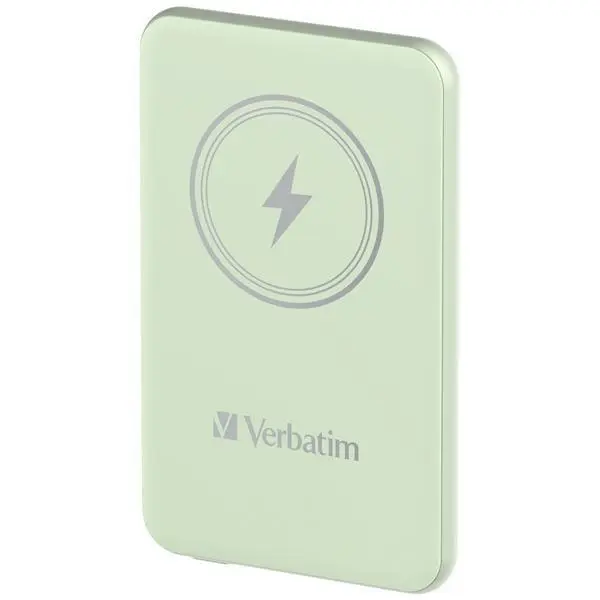 VERBATIM Powerbanka Charge 'n' Go, Magnetická, 5000 mAh, USB-C, Zelená