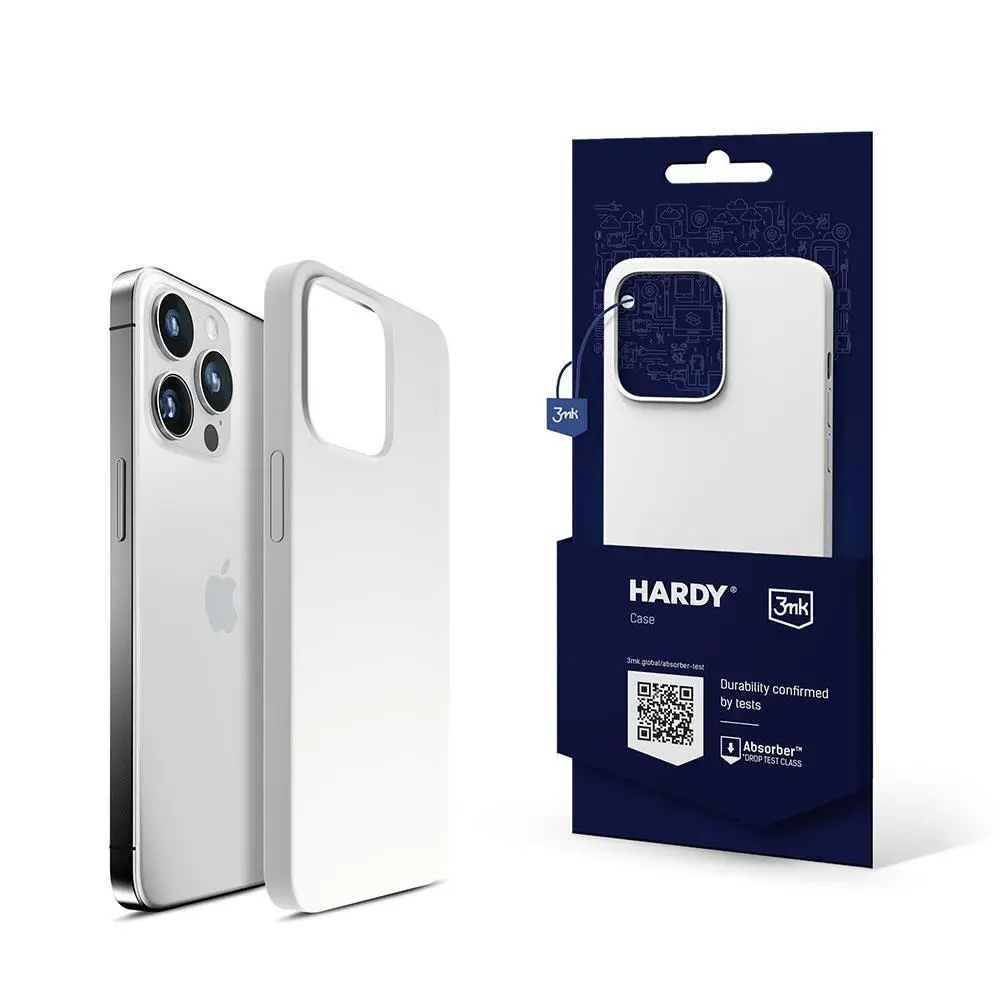 3mk ochranný kryt HARDY Silicone MagCase pro Apple iPhone 15 Pro, Silver-White