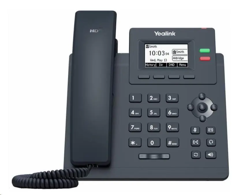 Yealink SIP-T31G IP telefon, 2, 3" 132x64 grafický, 2x RJ45 10/100/1000, PoE, 2x SIP, s adaptérem
