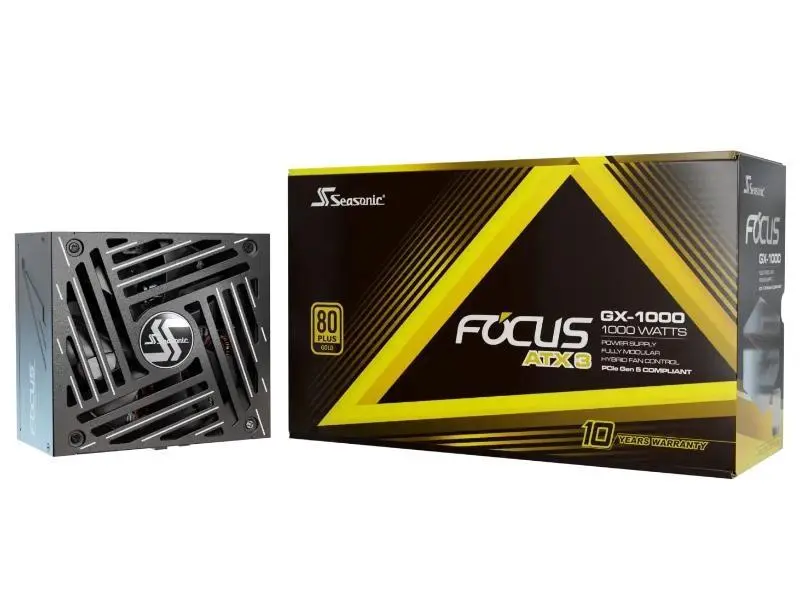 SEASONIC zdroj 1000W Focus GX-1000, 80+ GOLD, ATX 3.1, PCIe 5.1
