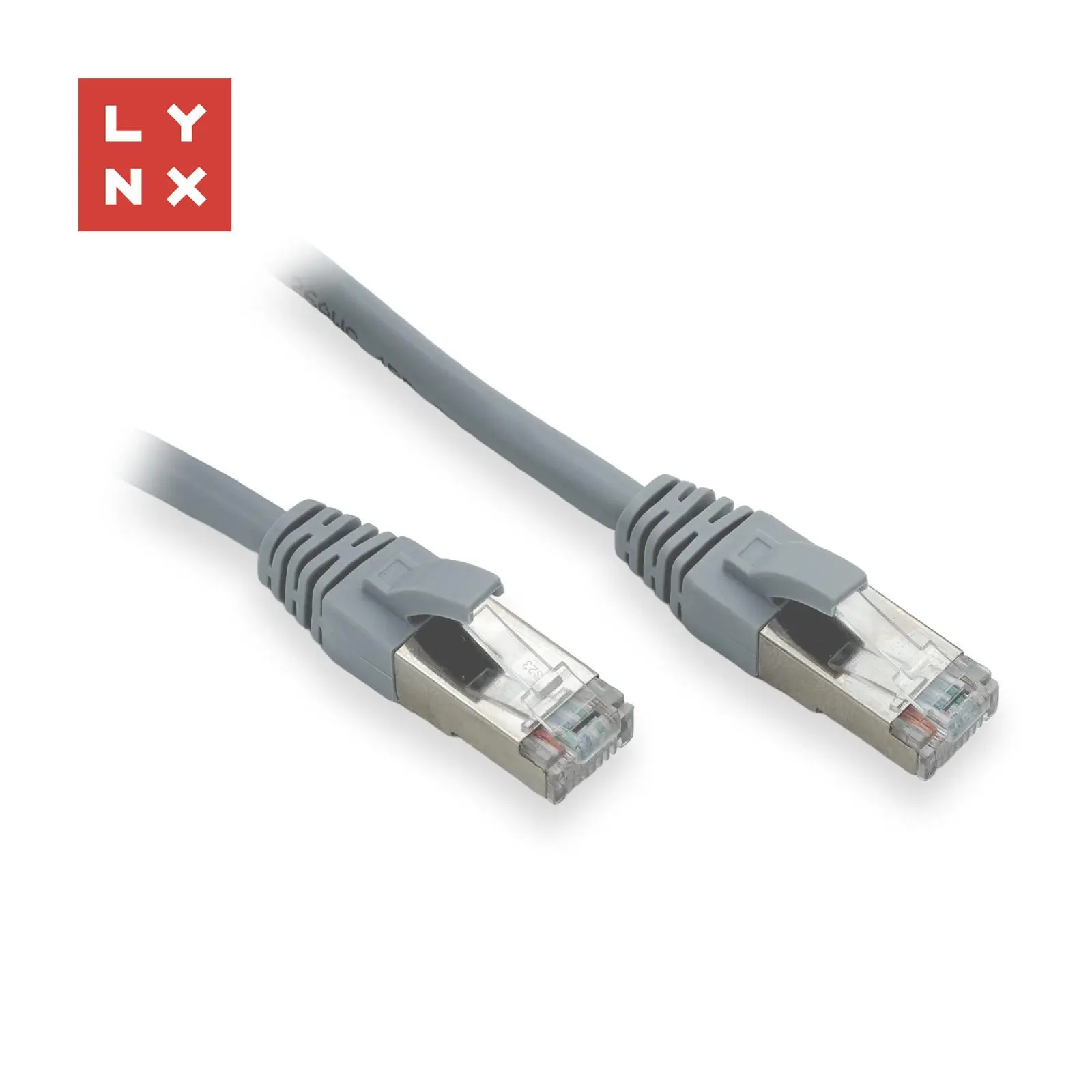 LYNX FTP patch kabel Cat5e PVC, CCA, 0, 1m, šedý (balení obsahuje 10ks)