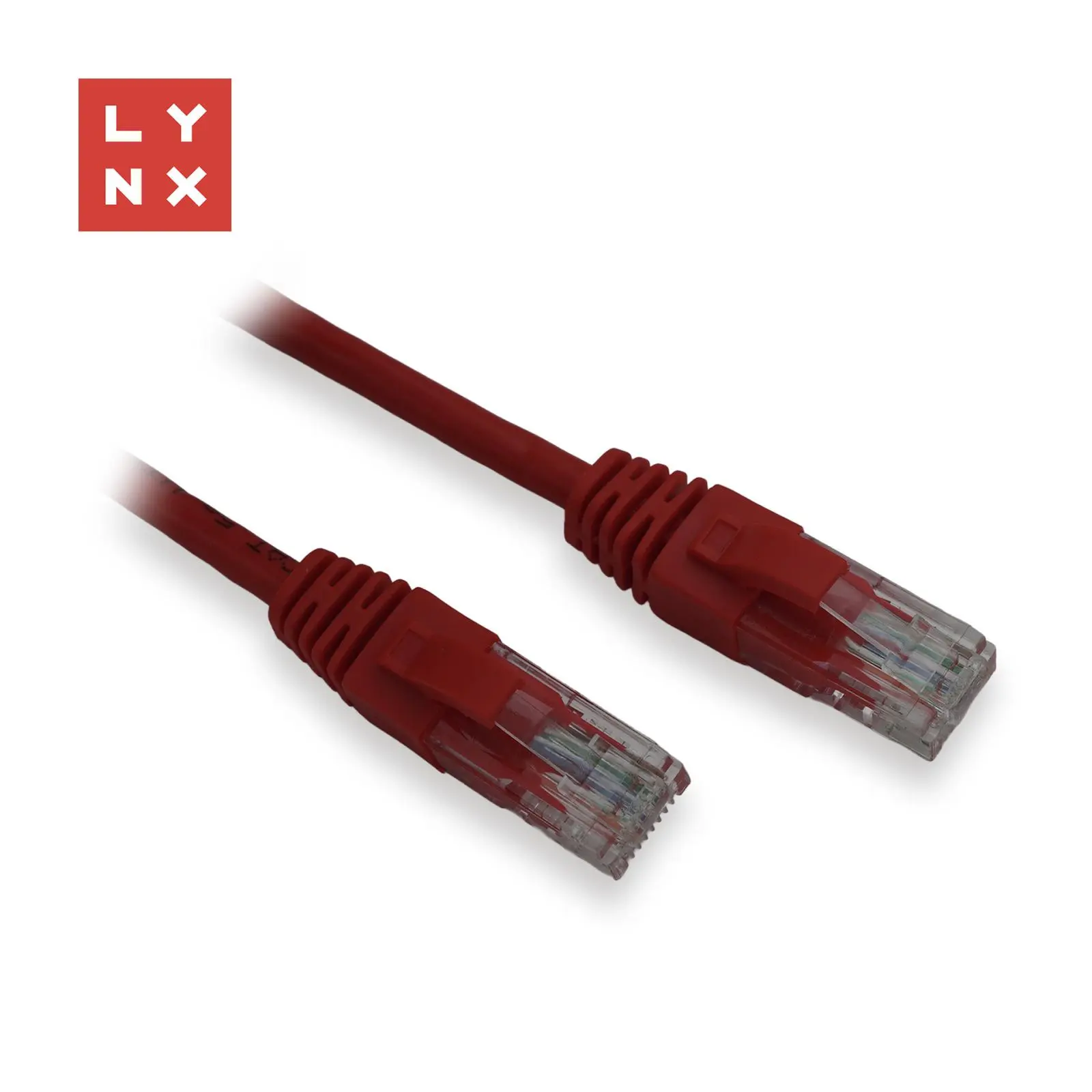 LYNX UTP patch kabel Cat5e, PVC, CCA, 10m, červený