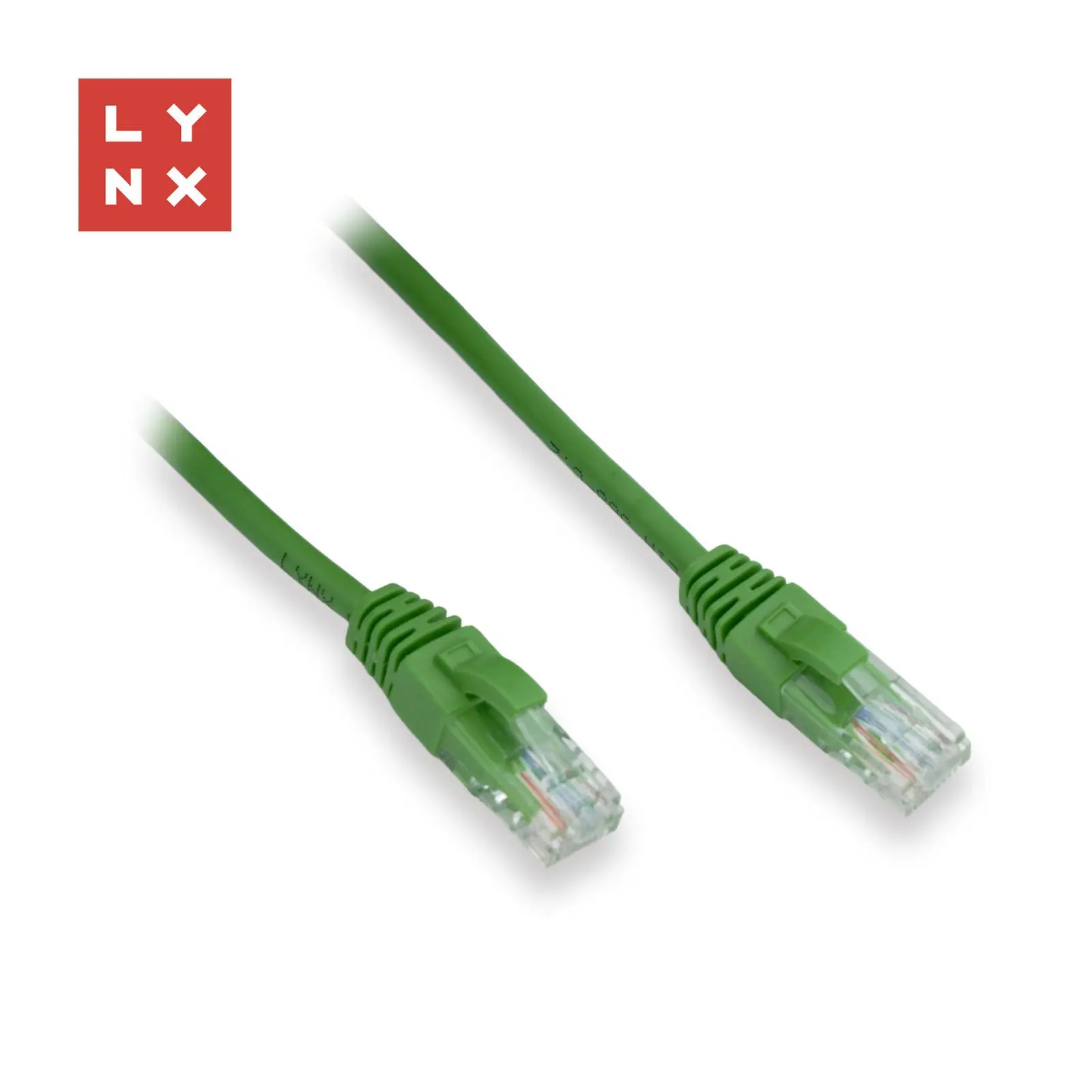 LYNX UTP patch kabel Cat5e, PVC, CCA, 0, 5m, zelený (balení obsahuje 10ks)
