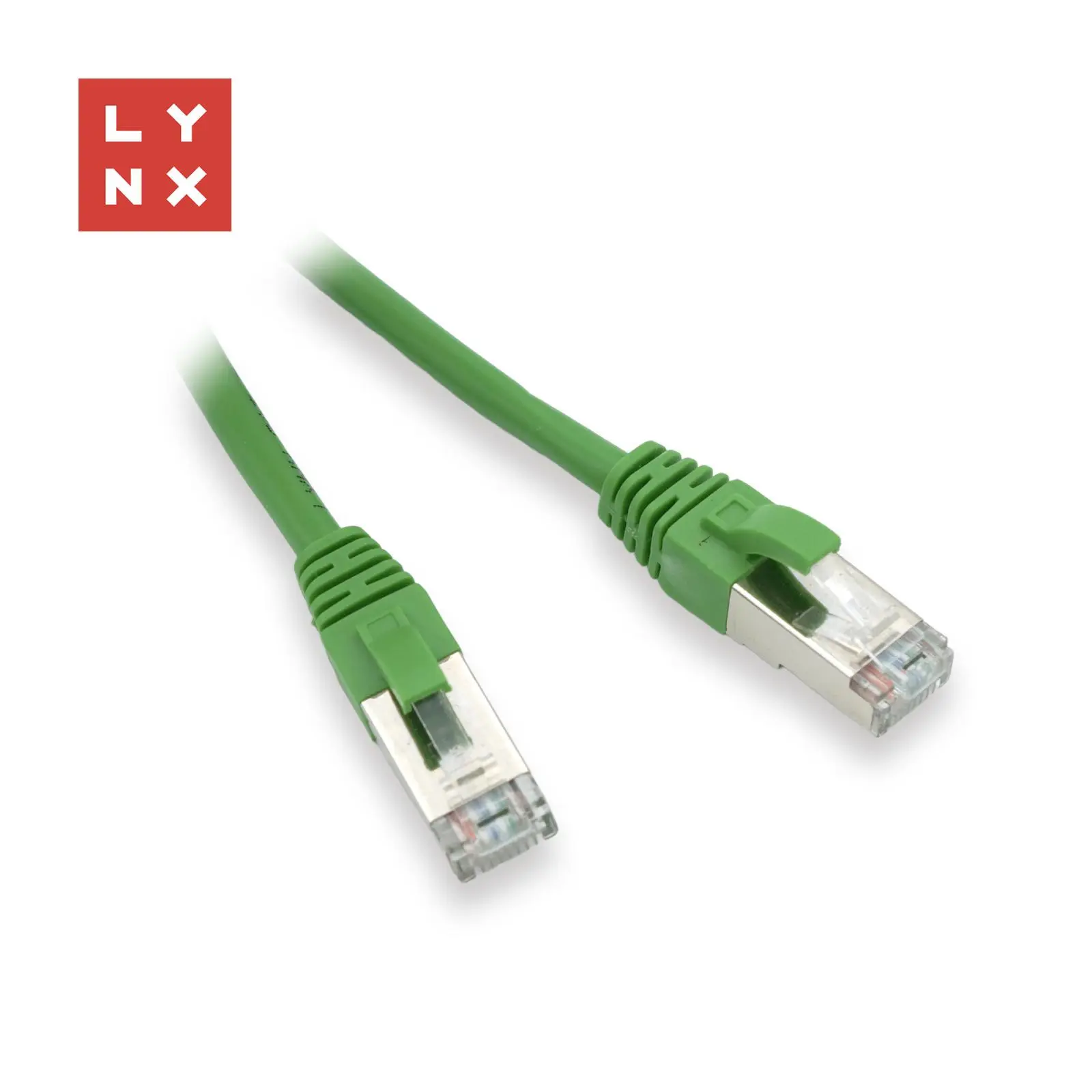 LYNX FTP patch kabel Cat5e PVC, CCA, 0, 1m, zelený (balení obsahuje 10ks)