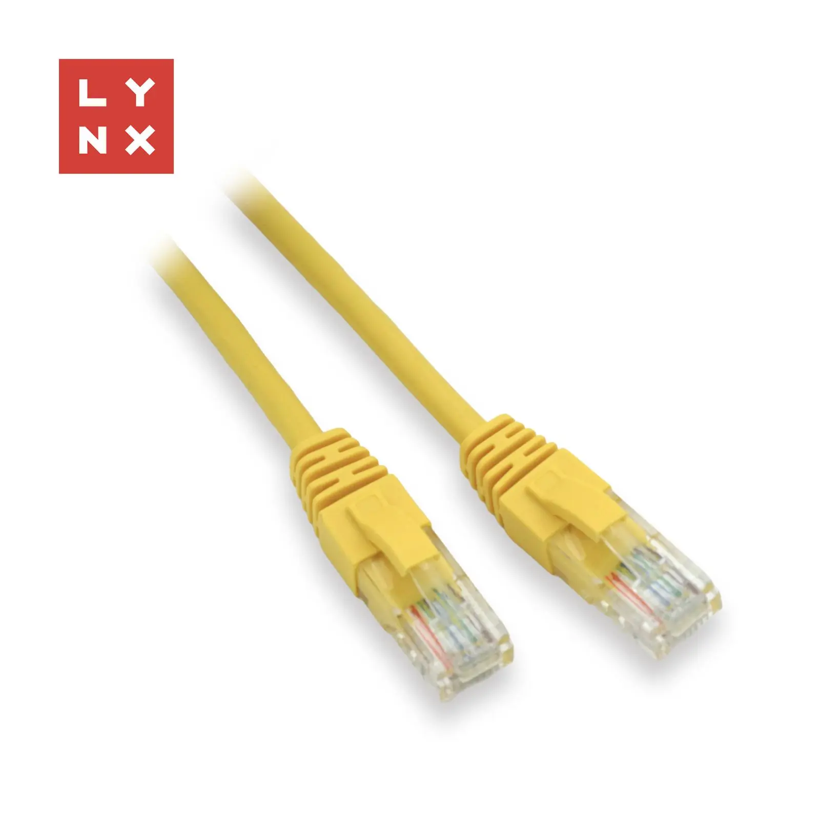 LYNX UTP patch kabel Cat5e, PVC, CCA, 0, 1m, žlutý (balení obsahuje 10ks)