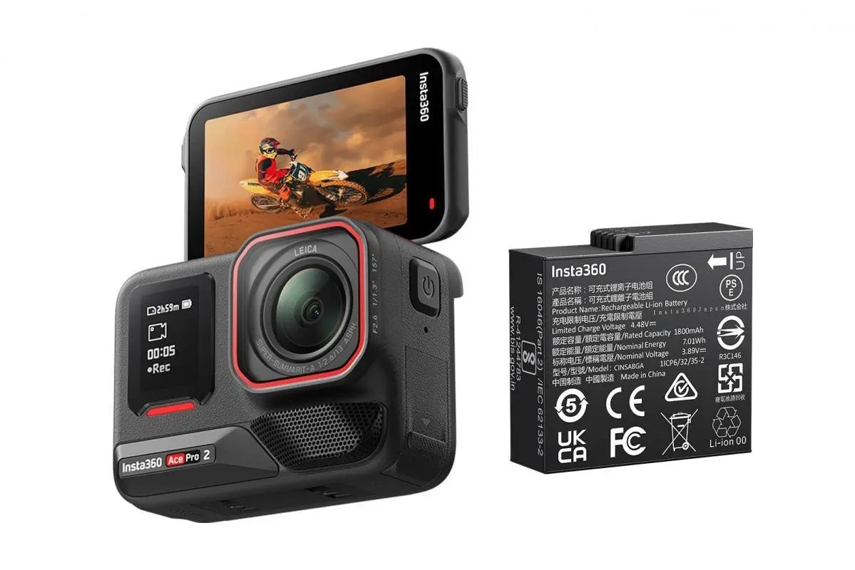 Insta360 Ace Pro 2 akční kamera, snímač 1/1, 3", optika Leica, dotykový 2, 5" displej, 8K při 30 FPS + akumulátor