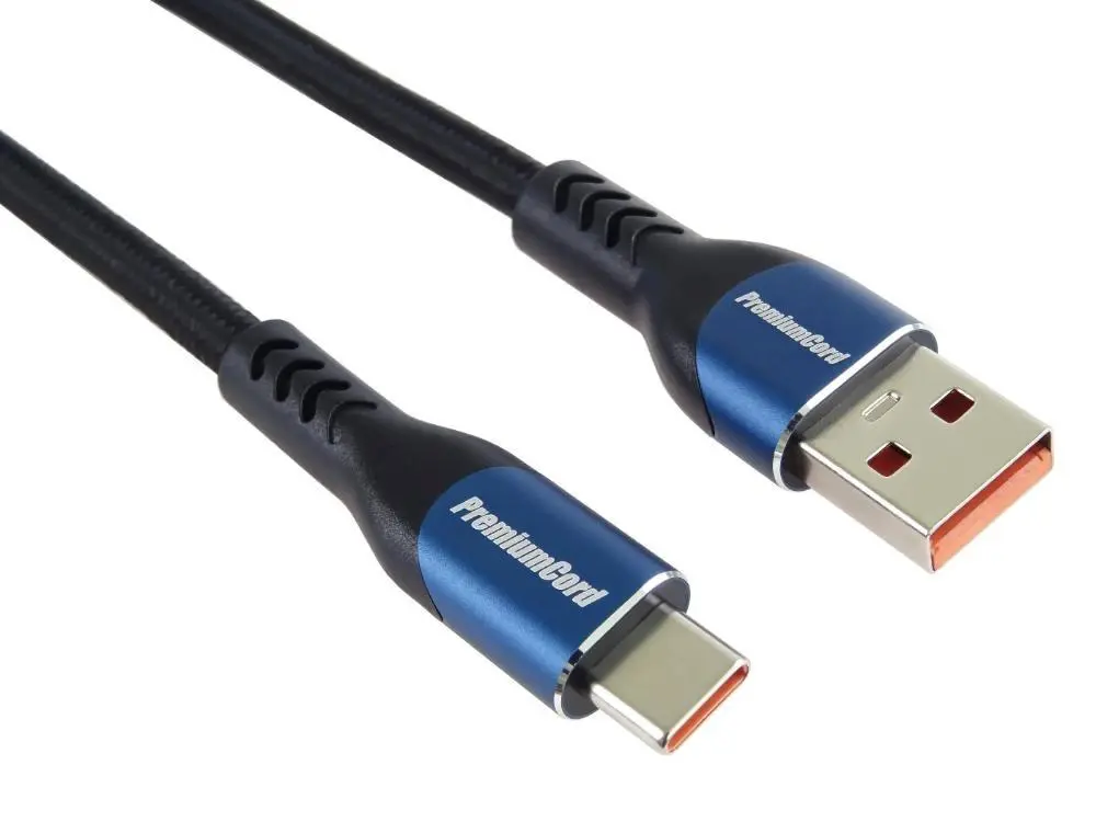 PremiumCord SuperFast 5A USB-C - USB-A 2.0, 1,5m