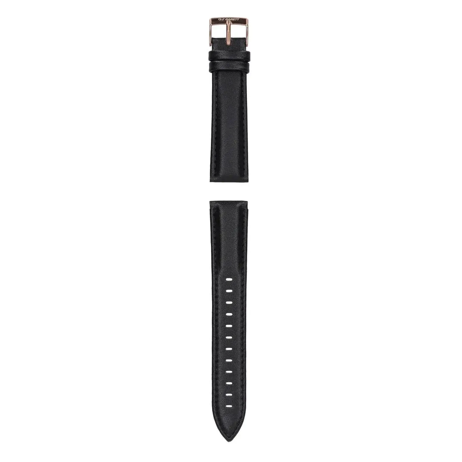 Garett univerzální řemínek 20 mm, černý se zlatým zapínáním, ekokůže