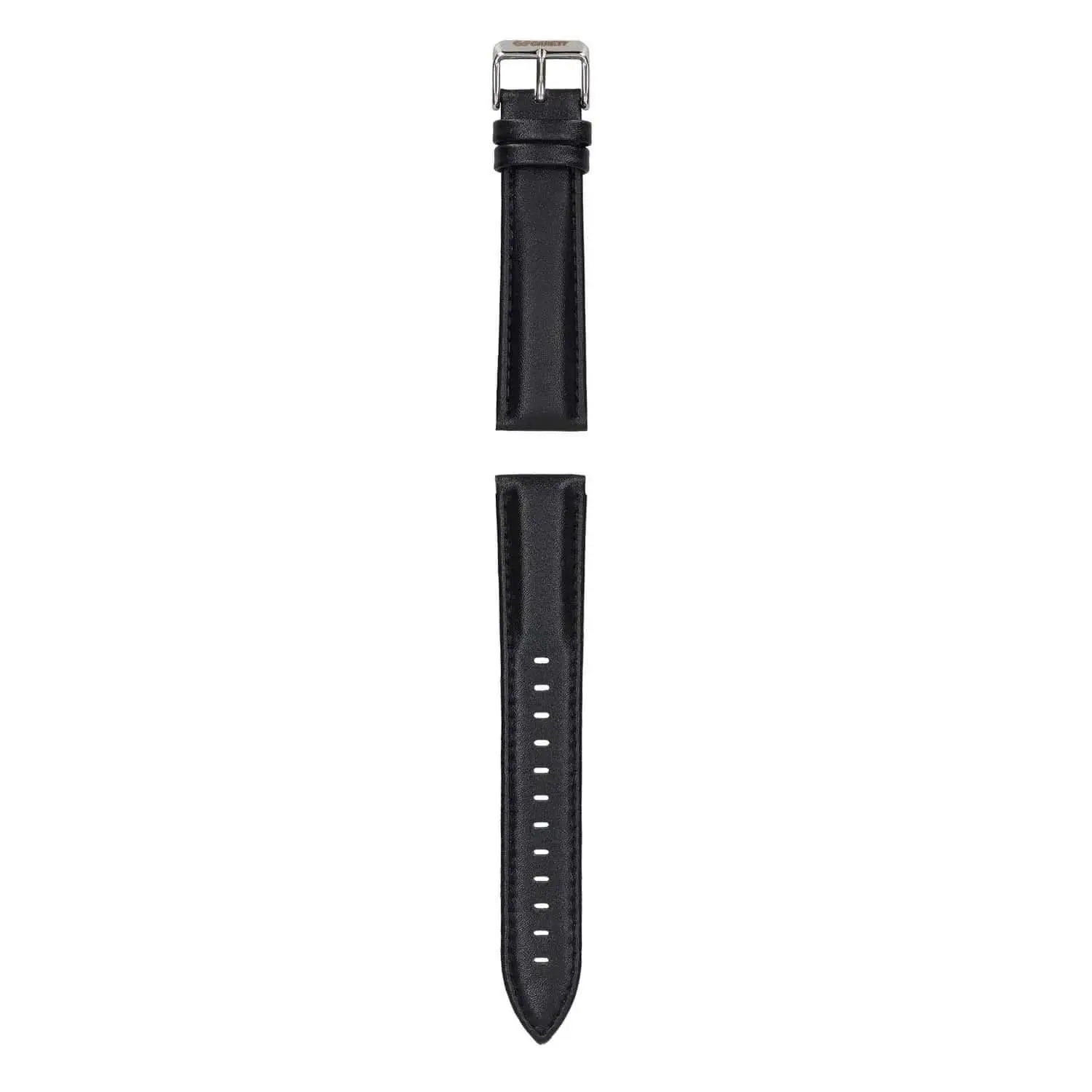 Garett univerzální řemínek 20 mm, černý se stříbrným zapínáním, ekokůže