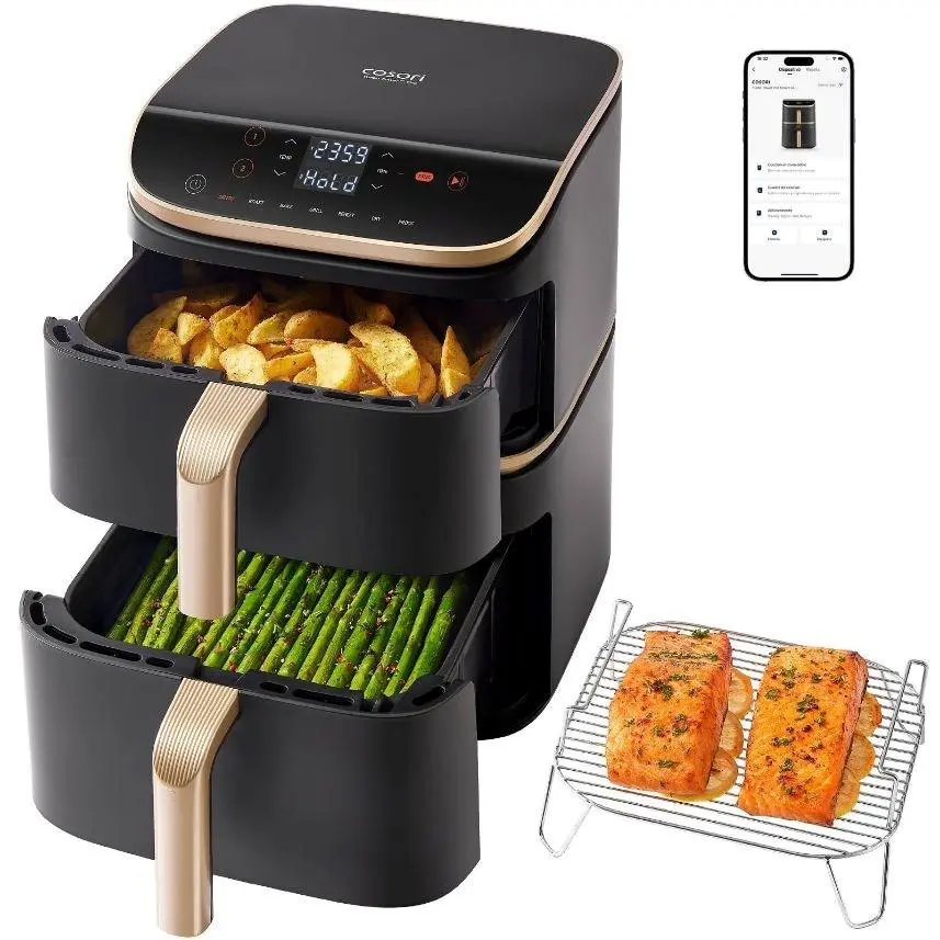 Cosori Turbo Tower Pro chytrá horkovzdušná fritéza 10,8l černá