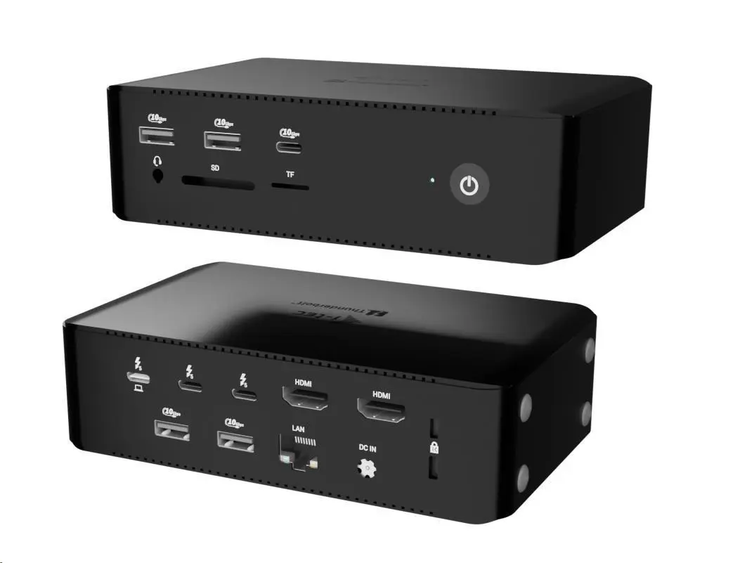 i-tec Thunderbolt5 Quattro Display Docking Station, 5x USB, 2.5 GLAN, Power Delivery 140W