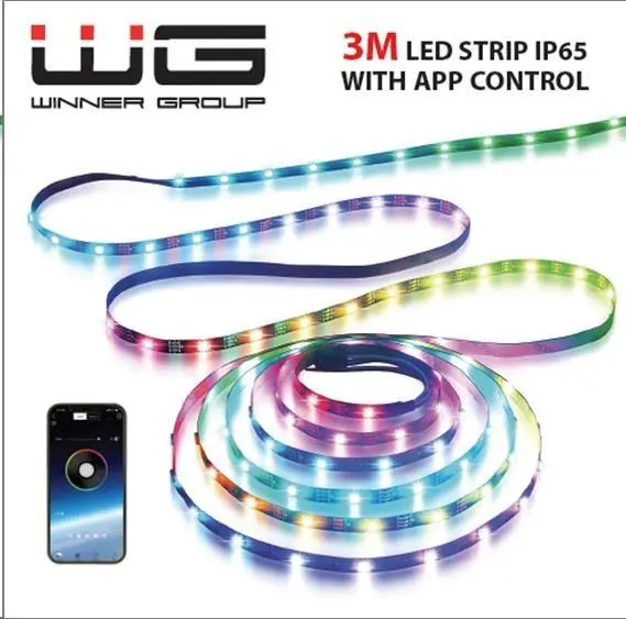 WG - Chytrý LED pásek WG18, 3 metry, s aplikaci, IP 65, USB-A