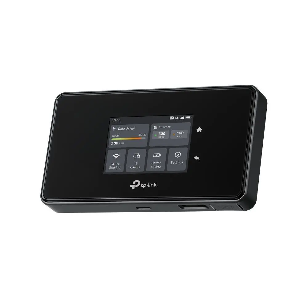 TP-Link M8550 přenosný WiFi6E router (AXE3600, 5G/4G LTE, 2, 4GHz/5GHz/6GHz, 1xGbE, 1xUSB-C, 1xnanoSIM, 1xmicroSD)