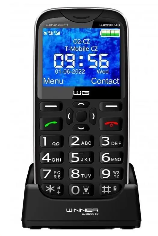 Winner Tlačítkový telefon senior WG 20C 4G black