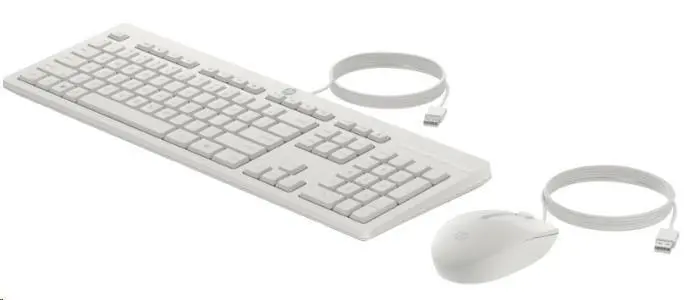 USB klávesnice a myš HP 225 - bílá (AW5S6AA#BCM)