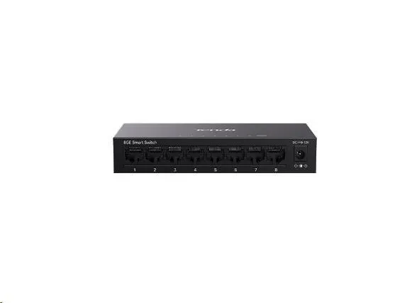 Tenda TEG2208D Websmart L2 cloud managed switch, 8x 10/100/1000 Mbps, Kov, Fanless - bez ventilátorů