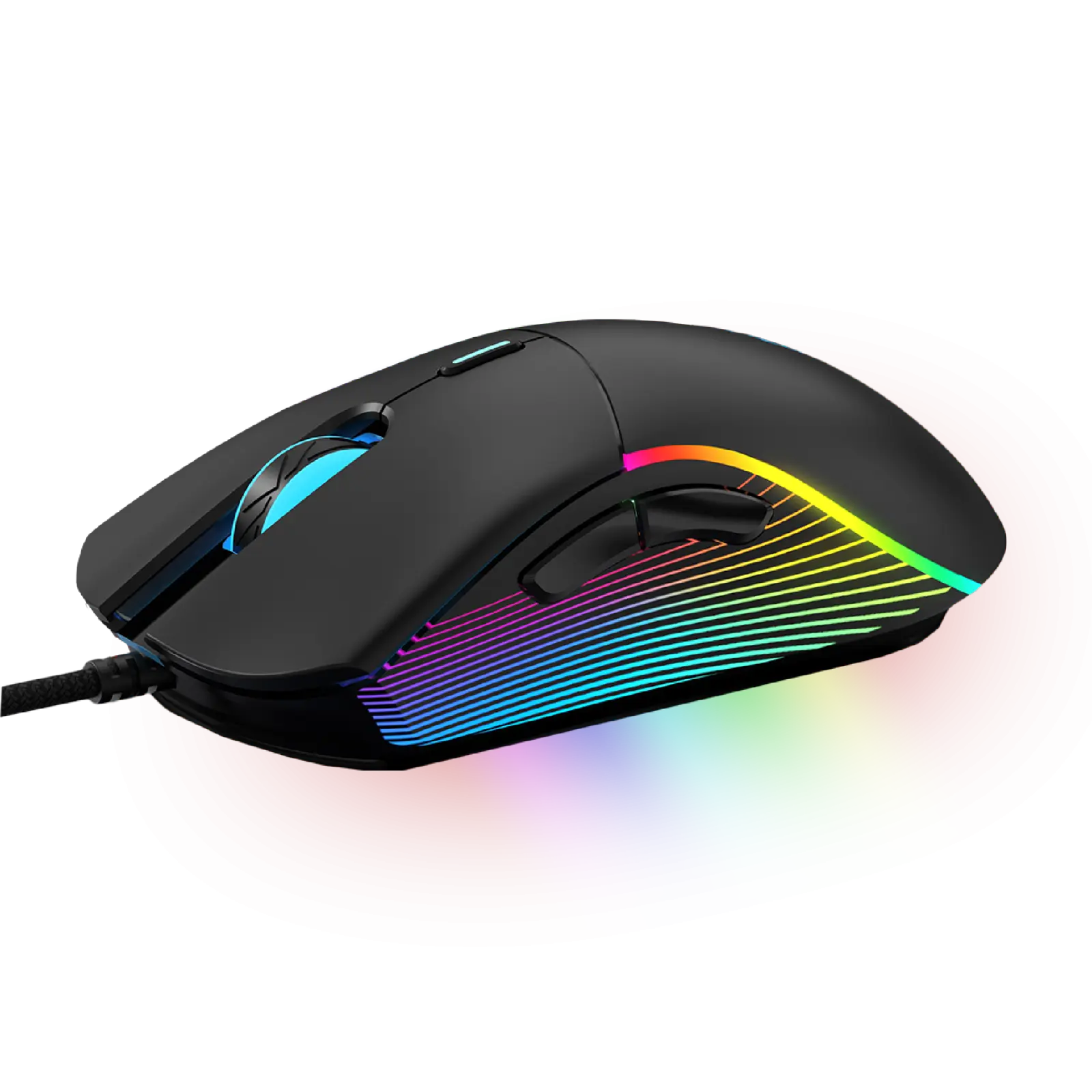 WG - Herní drátová RGB myš WG Chameleon III., RGB LED, černá